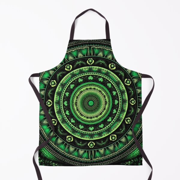 Item preview, green abstract backgrouyellow gold circular design background, in the style of kaleidoscopic designs, light violetnd pettern Color decorative element designed and sold by PinkPinkArts.