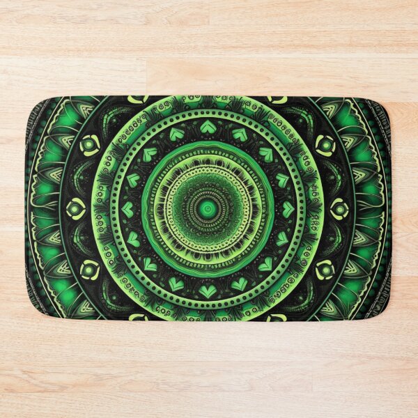 Item preview, green abstract backgrouyellow gold circular design background, in the style of kaleidoscopic designs, light violetnd pettern Color decorative element  designed and sold by PinkPinkArts.