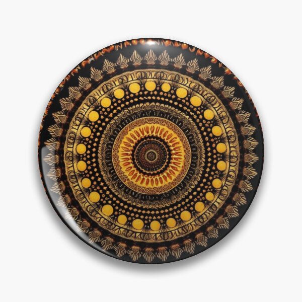 Item preview, yellow gold circular design background, in the style of kaleidoscopic designs, light violet designed and sold by PinkPinkArts.