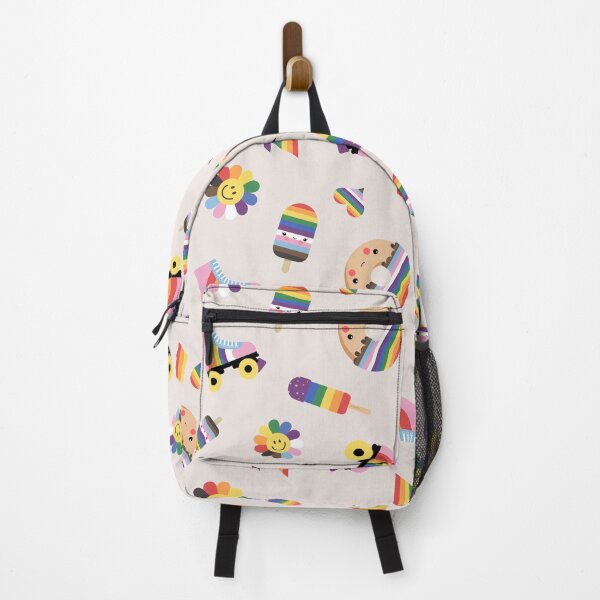 Item preview, Pride month pattern with cute kawaii illustrations in rainbow colors designed and sold by Pia Kolle.