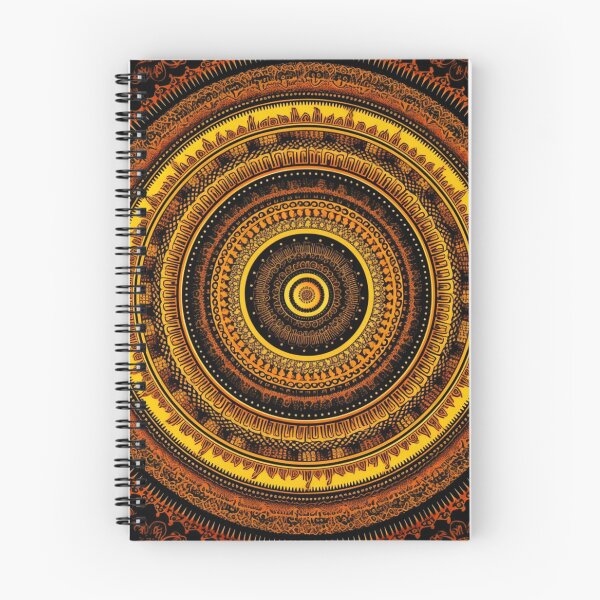 Item preview, yellow gold circular design background, in the style of kaleidoscopic designs, light violet designed and sold by PinkPinkArts.