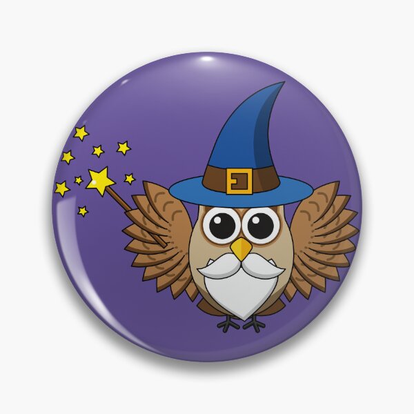 Item preview, Cute Merlin the Wizard Owl Cartoon designed and sold by BirdAtWork.