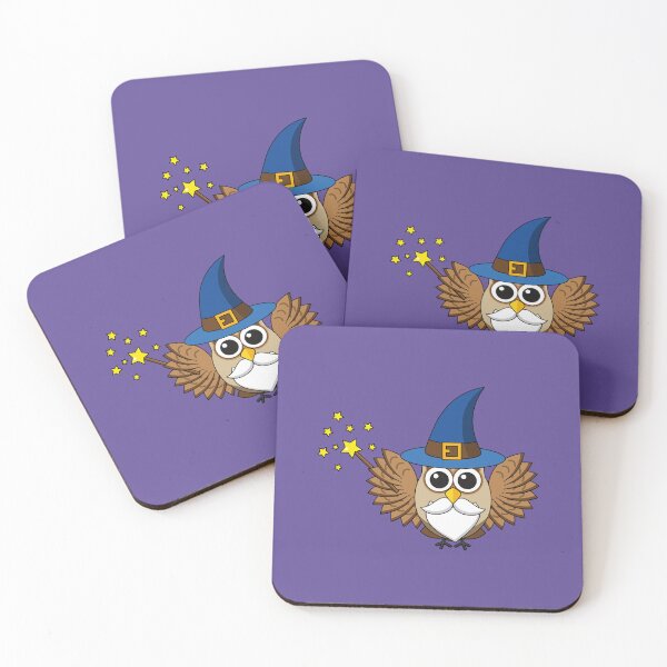 Item preview, Cute Merlin the Wizard Owl Cartoon designed and sold by BirdAtWork.