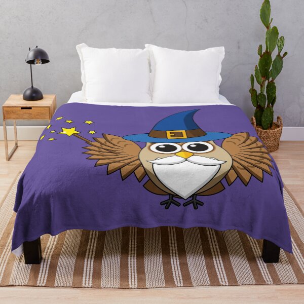 Item preview, Cute Merlin the Wizard Owl Cartoon designed and sold by BirdAtWork.