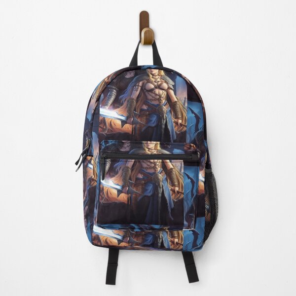 Item preview, Female Viking Valkyrie barbarians cool fantasy poster art designed and sold by Vintage Designs +.