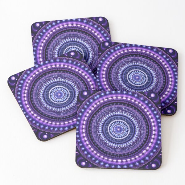 Item preview, a purple circular design background, in the style of kaleidoscopic designs, light violet designed and sold by PinkPinkArts.
