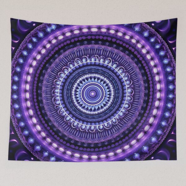 Item preview, a purple circular design background, in the style of kaleidoscopic designs, light violet designed and sold by PinkPinkArts.