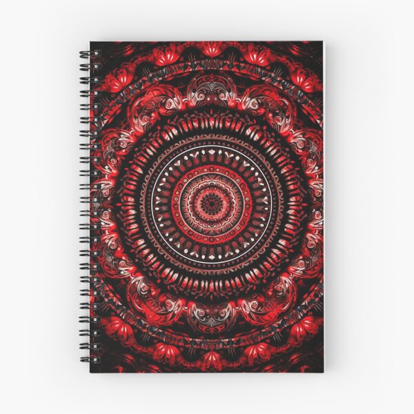 Item preview, red circular design background, in the style of kaleidoscopic designs, light violet designed and sold by PinkPinkArts.
