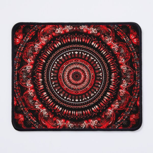 Item preview, red circular design background, in the style of kaleidoscopic designs, light violet designed and sold by PinkPinkArts.
