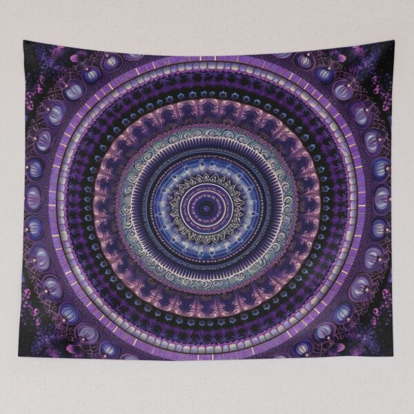 Item preview, a purple circular background, in the style of kaleidoscopic designs, light violet designed and sold by PinkPinkArts.