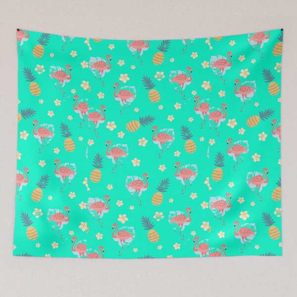 Item preview, summer patterns with flamingos and pineapples designed and sold by Shop Anis.