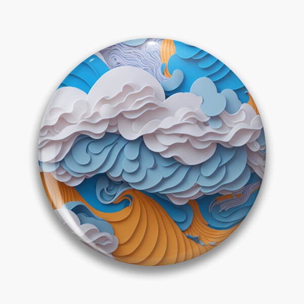 Item preview, A detailed illustration of clouds quilled paper designed and sold by rajaindra.