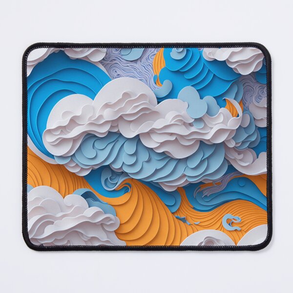 Item preview, A detailed illustration of clouds quilled paper designed and sold by rajaindra.
