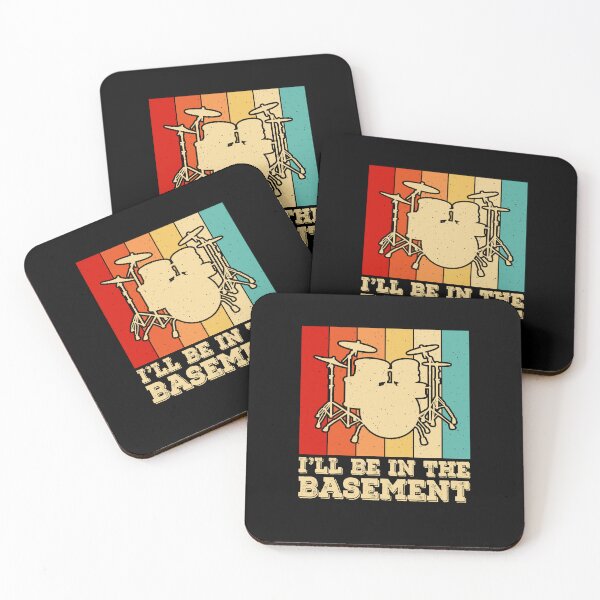 Item preview,  i'll be in the basement drummer T shirt designed and sold by snarkoriginals.