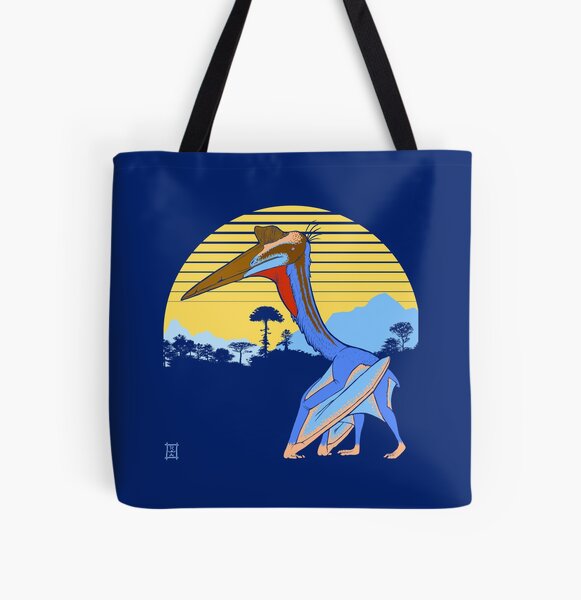 Pterosaur Sunset (Dark Version) All Over Print Tote Bag