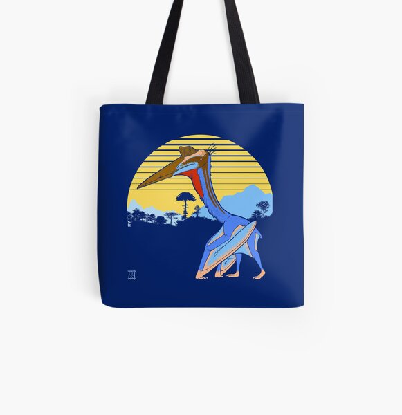 Pterosaur Sunset (Dark Version) All Over Print Tote Bag