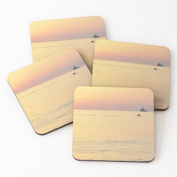 Item preview, Tranquility Beach: Sunset Boat Journey designed and sold by Zakrytos ★★★★★.