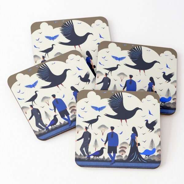 Item preview, Elegant symbiosis: artful encounters between man and bird designed and sold by NDArtistShop.
