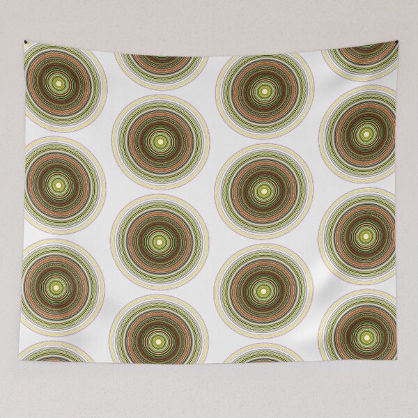 Item preview, Vibrant Circle Colorful Mandala Painting designed and sold by origoo.