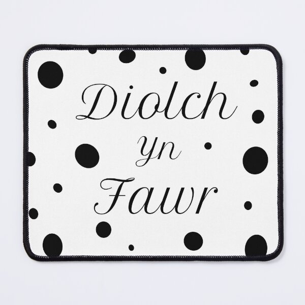 Item preview, Diolch yn Fawr-Black Polka designed and sold by MammaPanda.