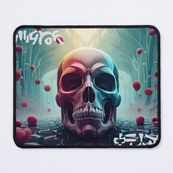 Item preview, Skull digital drawning with texts designed and sold by vocej.