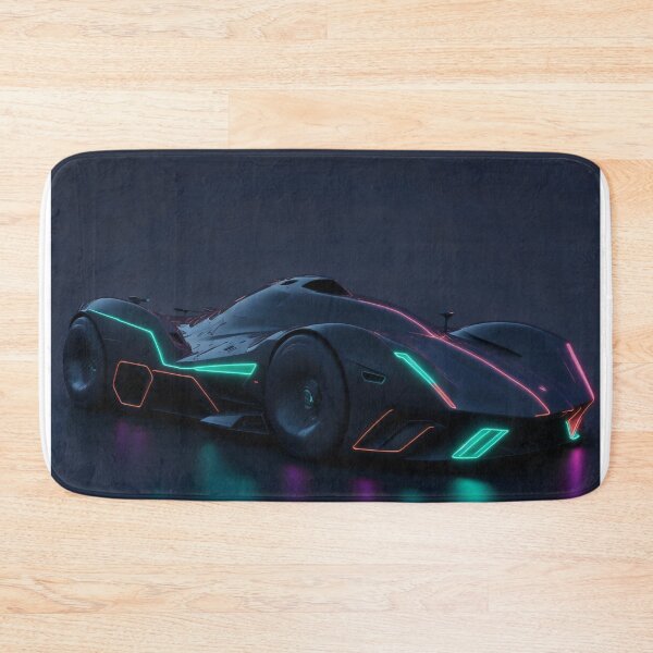 Item preview, Neon Power: The Futuristic Allure of a Formula 1 Car in White Ambiance designed and sold by RedArtG09.
