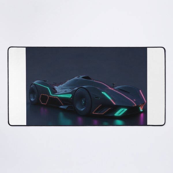 Item preview, Neon Power: The Futuristic Allure of a Formula 1 Car in White Ambiance designed and sold by RedArtG09.