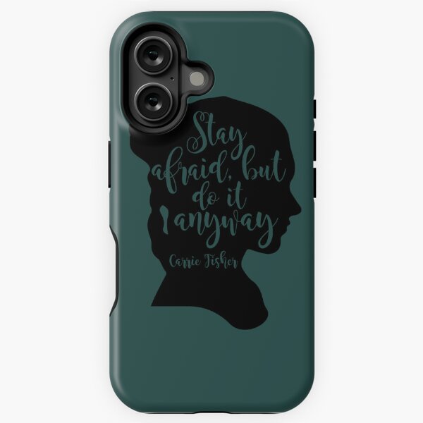 Vista previa del artículo con la obra «Carrie Fisher Mantén el miedo, pero hazlo de todos modos», diseñado y vendido por HMDdesignz.