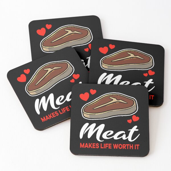 Item preview, Meat makes life worth it saying designed and sold by jonmlam.