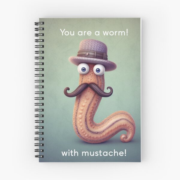 Item preview, you are a worm with a mustache! designed and sold by e-design-studio.