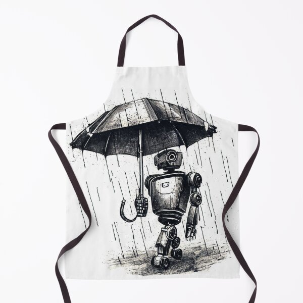 Item preview, Robot in rain designed and sold by MantasDesign17.