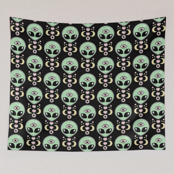 Item preview, Kawaii Alien Pattern designed and sold by sasyall.