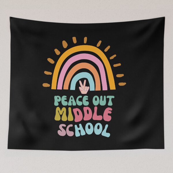 Item preview, Peace Out Middle School Groovy Graduation Last Day of School T-Shirt designed and sold by zakibenj.