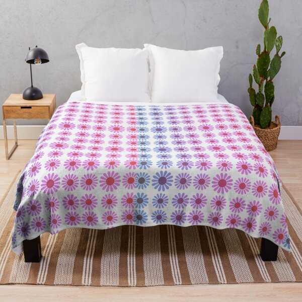Item preview, Cute Retro floral daisy pink blue gradient pattern designed and sold by ZoesAttic.