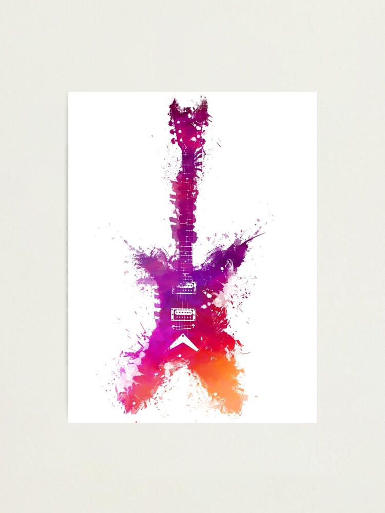 Alternate view of Purple Guitar Photographic Print