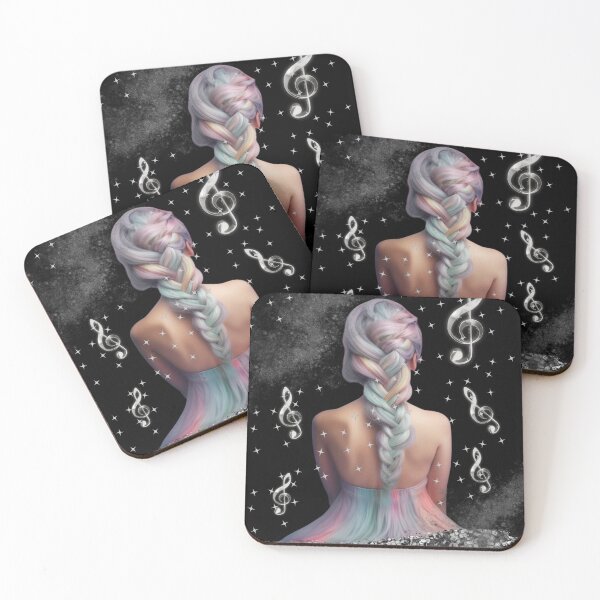 Item preview, BEAUTIFUL WOMAN WITH HER BACK TURNED WHO HAS HER HAIR BEAUTIFULLY  A BRAID  PASTEL COLORS GIFT designed and sold by MegaColor.