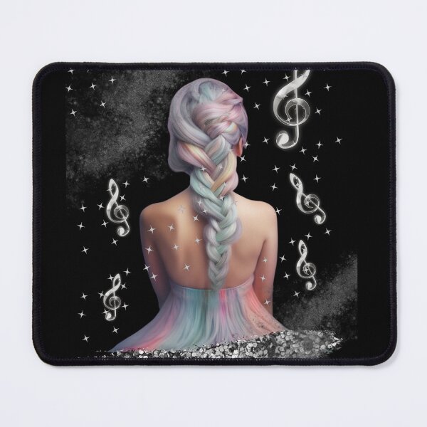 Item preview, BEAUTIFUL WOMAN WITH HER BACK TURNED WHO HAS HER HAIR BEAUTIFULLY  A BRAID  PASTEL COLORS GIFT designed and sold by MegaColor.