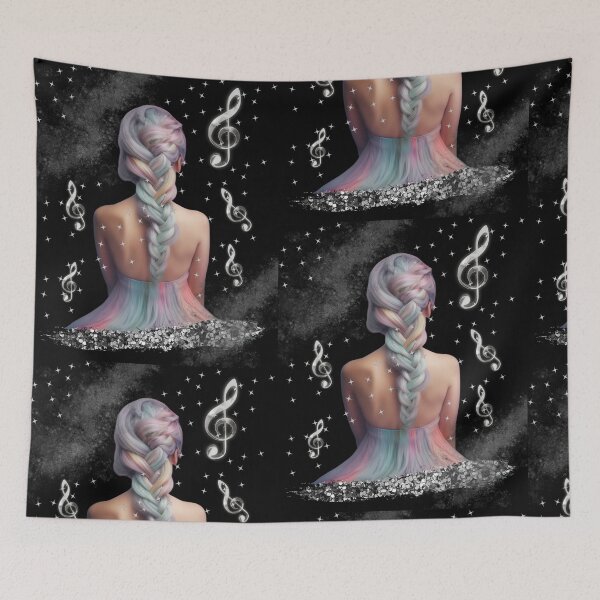 Item preview, BEAUTIFUL WOMAN WITH HER BACK TURNED WHO HAS HER HAIR BEAUTIFULLY  A BRAID  PASTEL COLORS GIFT designed and sold by MegaColor.