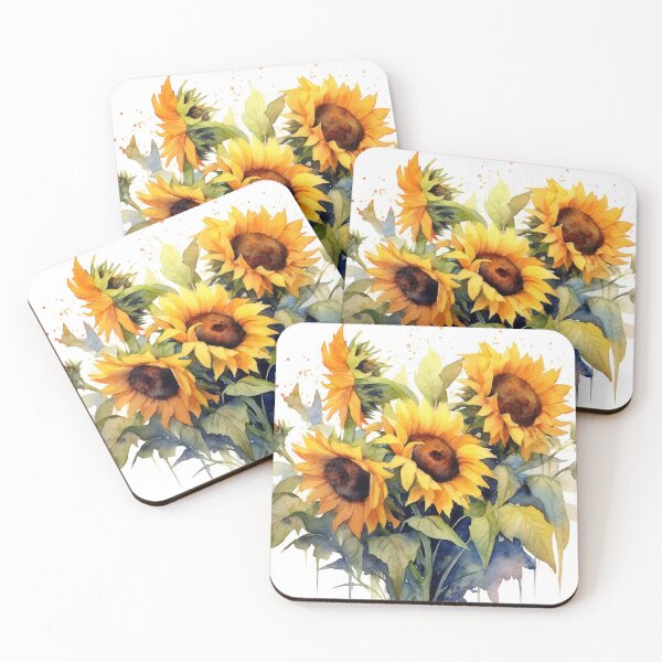Item preview, Watercolor sunflowers designed and sold by rainseedart.