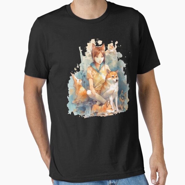 Item preview, Girl with Japanese dog Shiba Inu pet designed and sold by Naohiro.