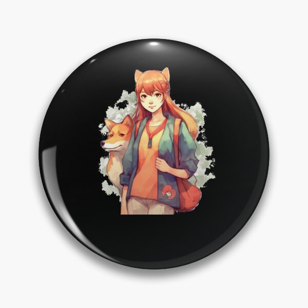 Item preview, Girl with Japanese dog Shiba Inu pet designed and sold by Naohiro.
