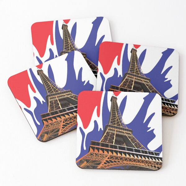 Item preview, Many Eiffel Tower Items - Paris Tricolour Original Illustration Artwork Print designed and sold by Billers Art.