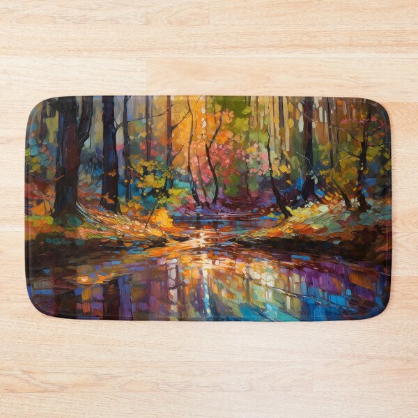 Item preview, Impressionistic woods painting designed and sold by Red Witch Art.