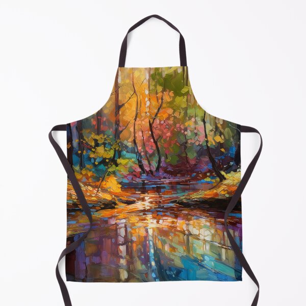Item preview, Impressionistic woods painting designed and sold by Red Witch Art.