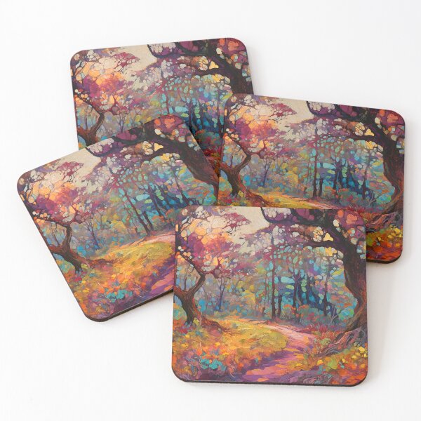 Item preview, Impressionistic woods painting 1 designed and sold by Red Witch Art.
