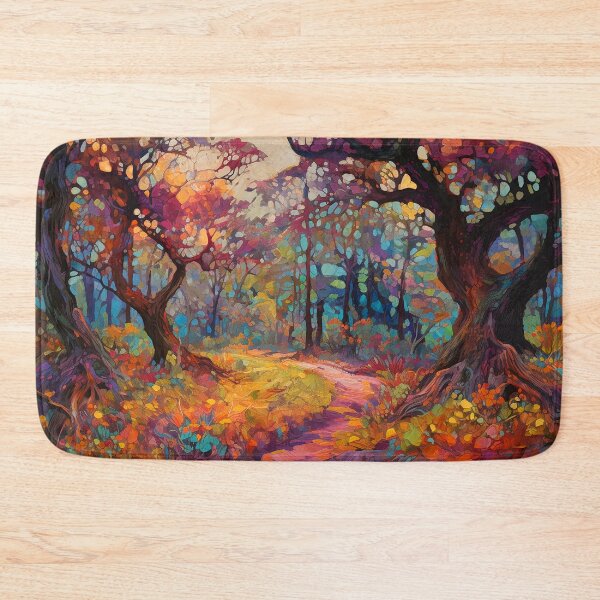 Item preview, Impressionistic woods painting 1 designed and sold by Red Witch Art.