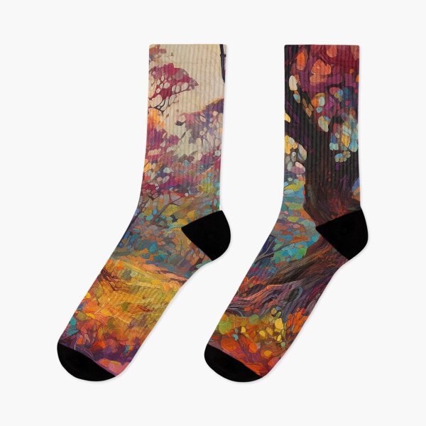 Item preview, Impressionistic woods painting 1 designed and sold by Red Witch Art.