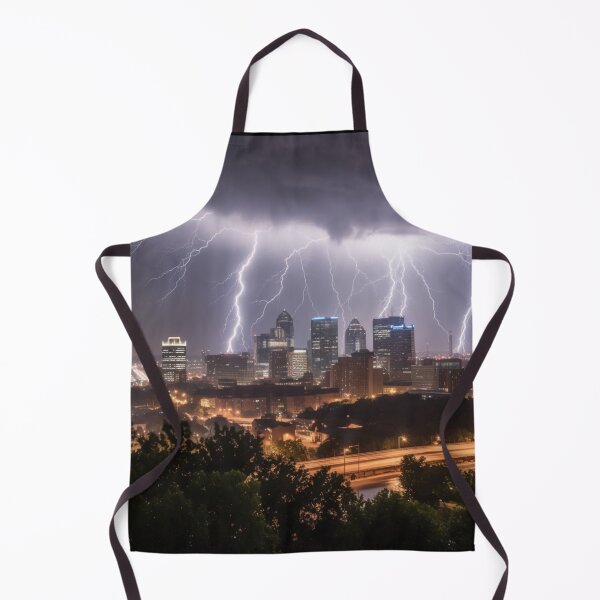 Item preview, Luminous Thunderstruck Electric Cityscape Night Photography Power of Nature designed and sold by DigiNook.