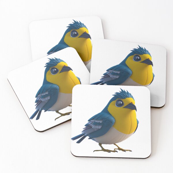 Item preview, Fantastic Cute Little Blue Yellow Magical Bird 3ds V.1 designed and sold by BlareBlare.