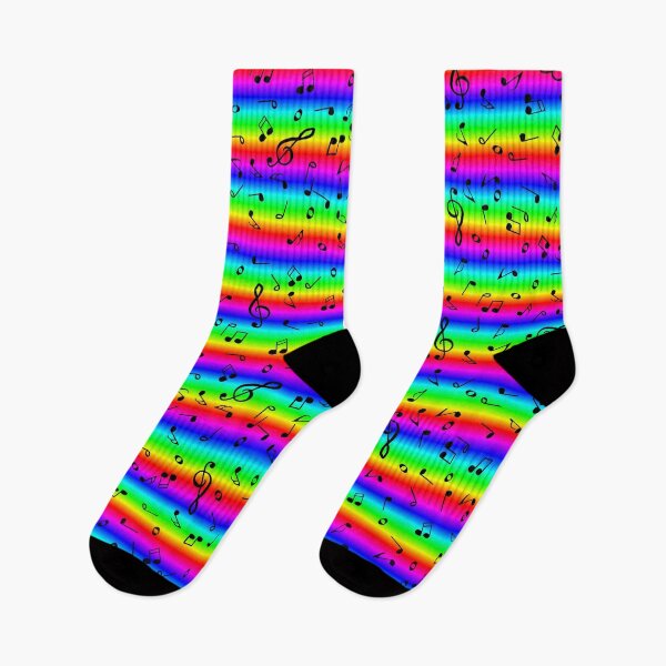 Item preview, Rainbow Sheet Music Notes Pattern designed and sold by Deborah Camp.